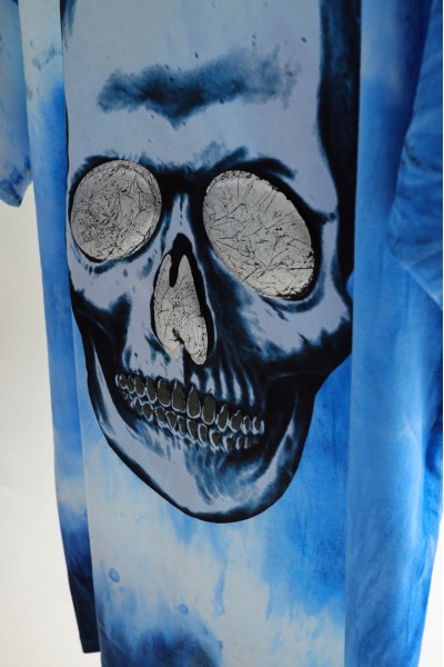 Oversize Erkek Tişört 03 Blue Skull
